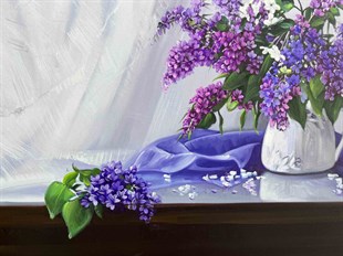 Çiçek tema yağlı boya tablolar