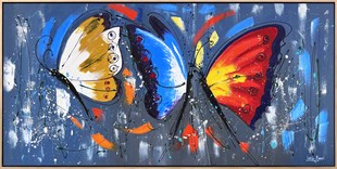 Kelebek yağlı boya tablolar