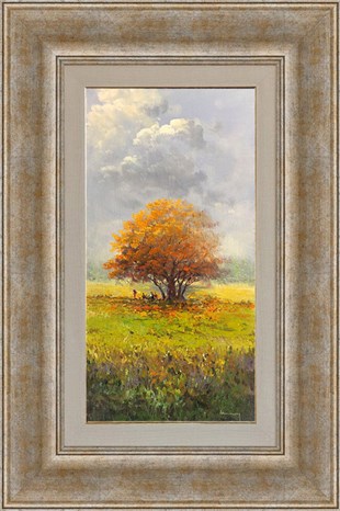 Sonbahar Rengi Ağaç Üzerinde | Yağlı Boya TabloKüçük ebat tablolar